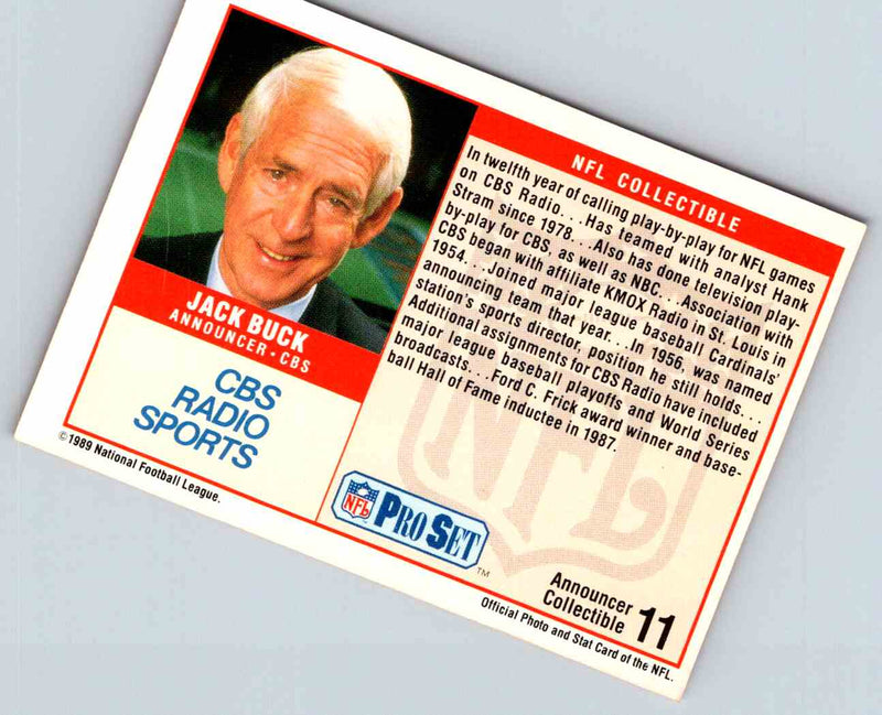1989 NFL Proset Jack Buck