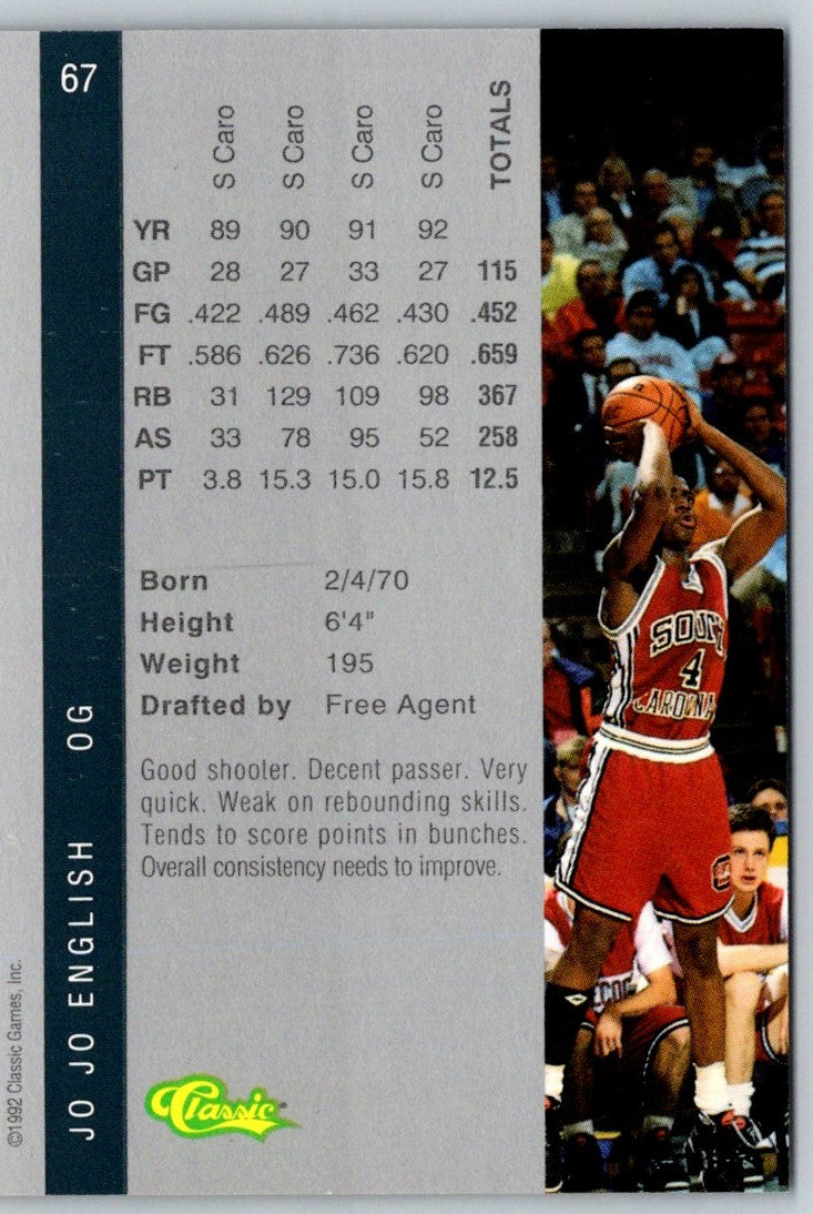 1992 Classic Draft Jo Jo English