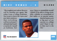 1991 Pro Line Portraits Mike Dumas #280 Rookie