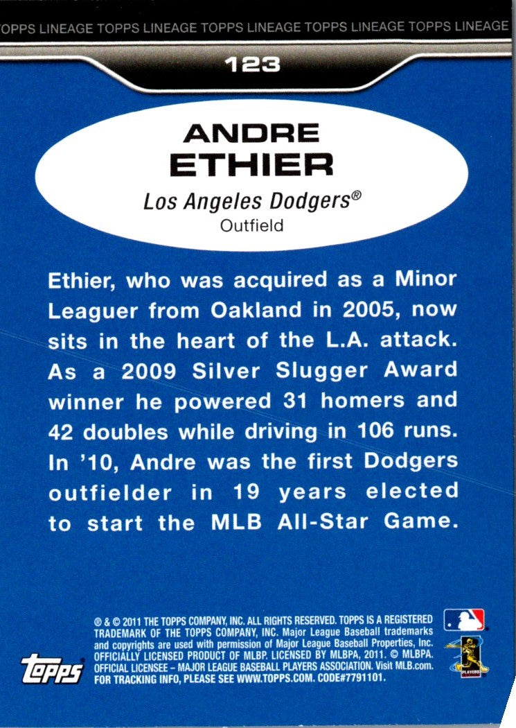 2011 Topps Lineage Andre Ethier