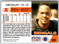 1991 Pro Set Lewis Billups #109