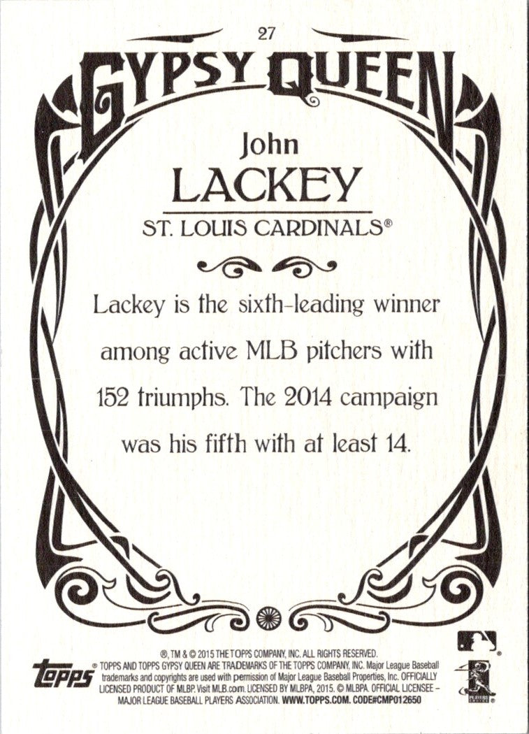 2015 Topps Gypsy Queen John Lackey