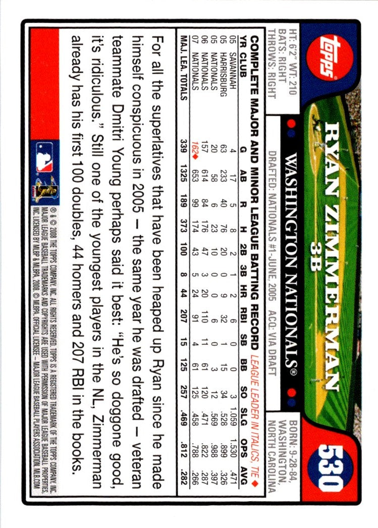 2008 Topps Ryan Zimmerman