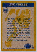 1982 Topps Joe Cribbs