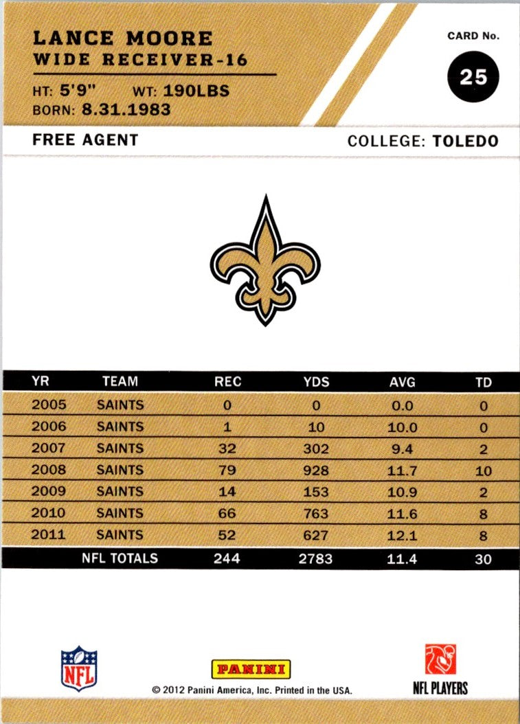 2012 Score Lance Moore