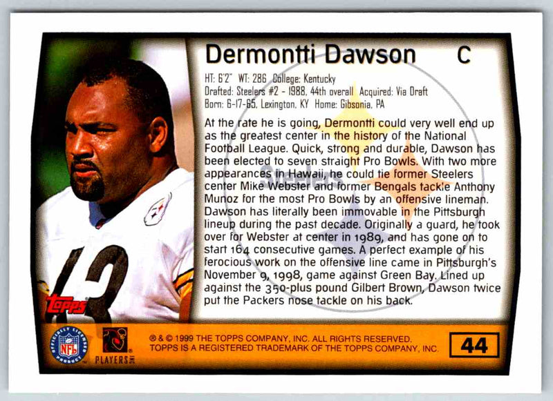 1999 Topps Dermontti Dawson