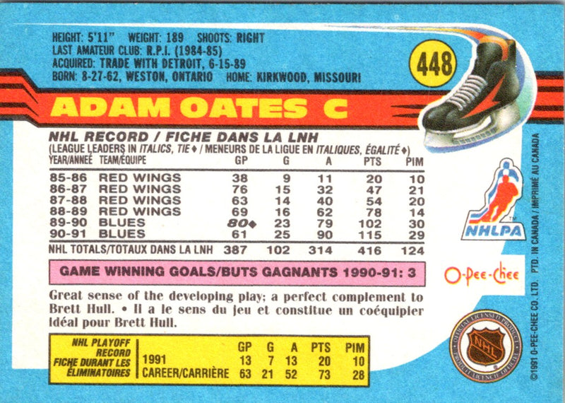 1991 O-Pee-Chee Adam Oates