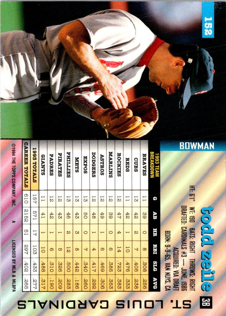 1994 Bowman Todd Zeile