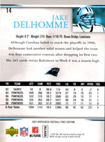 2007 Upper Deck First Edition Jake Delhomme #14