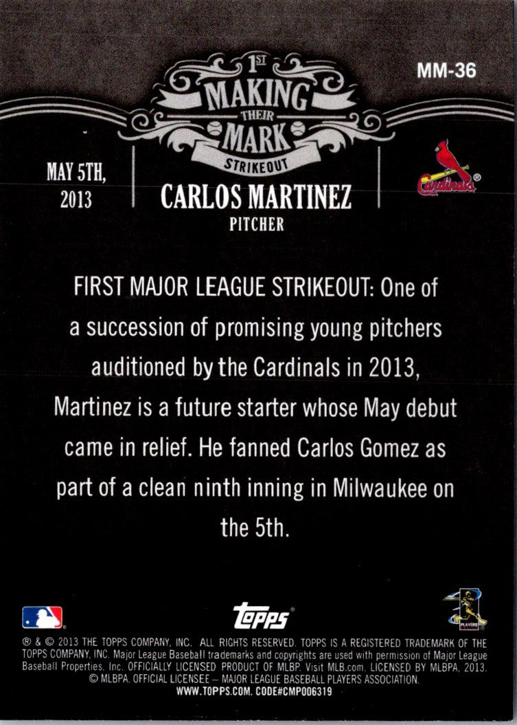 2013 Topps Update Making Their Mark Carlos Martinez