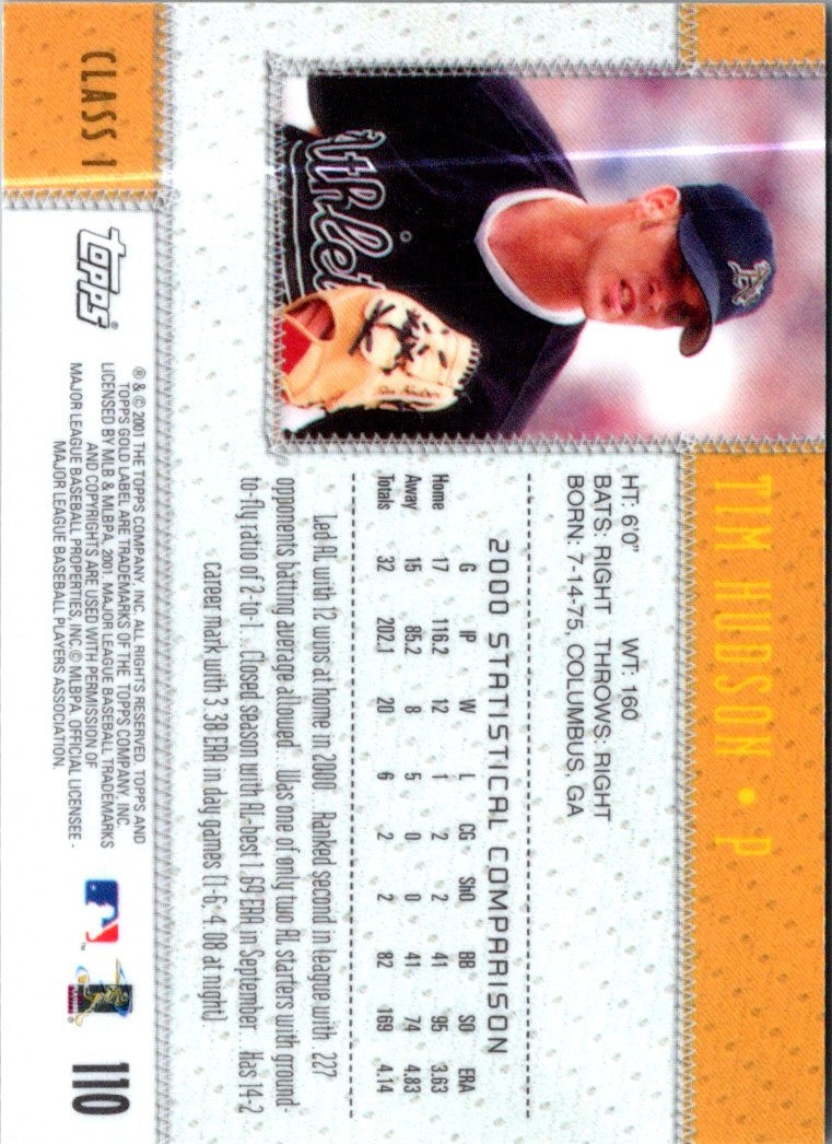 2001 Topps Gold Label Tim Hudson