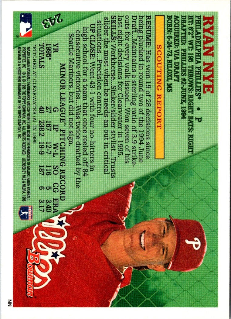 1996 Bowman Ryan Nye