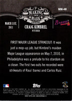2013 Topps Update Making Their Mark Craig Kimbrel #MM-48