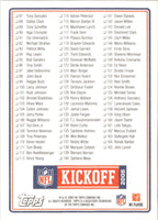 2008 Topps Kickoff Checklist 1 #CL1