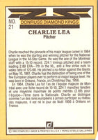 1985 Donruss Charlie Lea #21