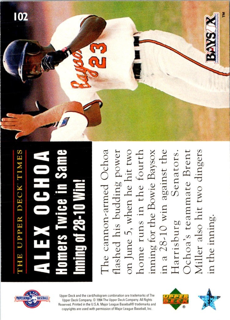 1995 Upper Deck Minors Future Stock Alex Ochoa