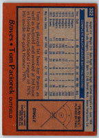 1978 Topps Tom Paciorek #322