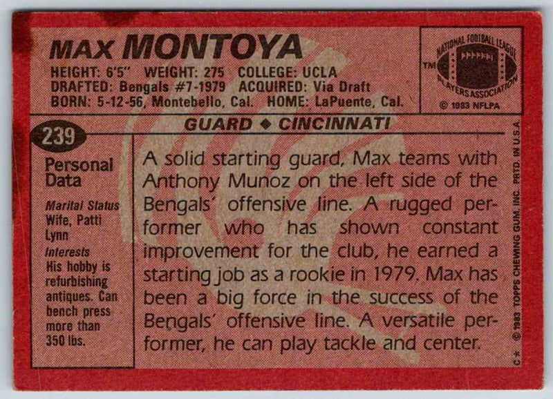 1983 Topps Max Montoya