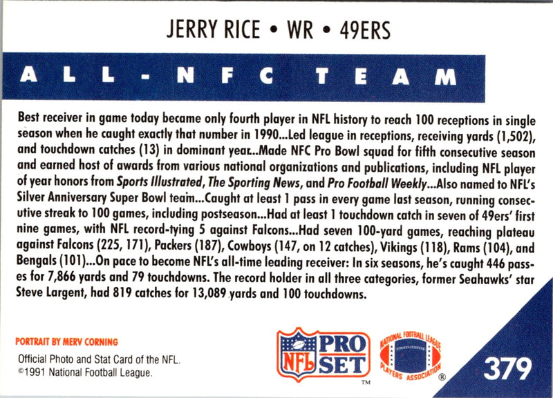 1991 Pro Set Jerry Rice