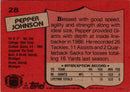 1987 Topps Pepper Johnson