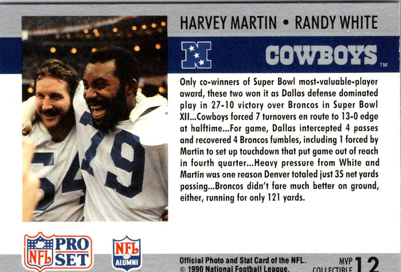 1990 Pro Set Super Bowl MVP Collectibles Harvey Martin/Randy White