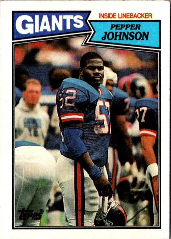 1987 Topps Pepper Johnson #28 Rookie NM+