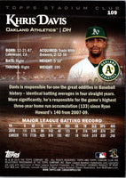 2019 Stadium Club Khris Davis #109
