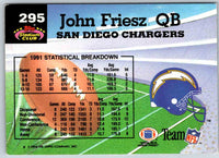 1992 Topps Stadium Club Football John Friesz #295