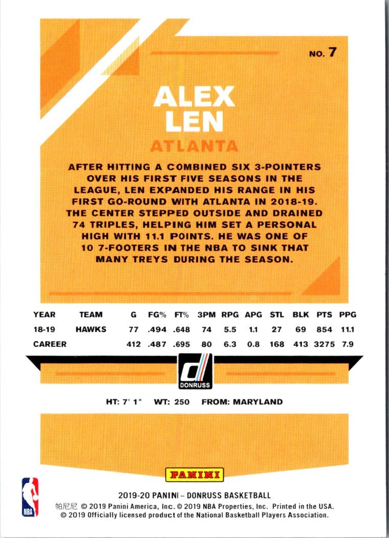 2019 Donruss Alex Len