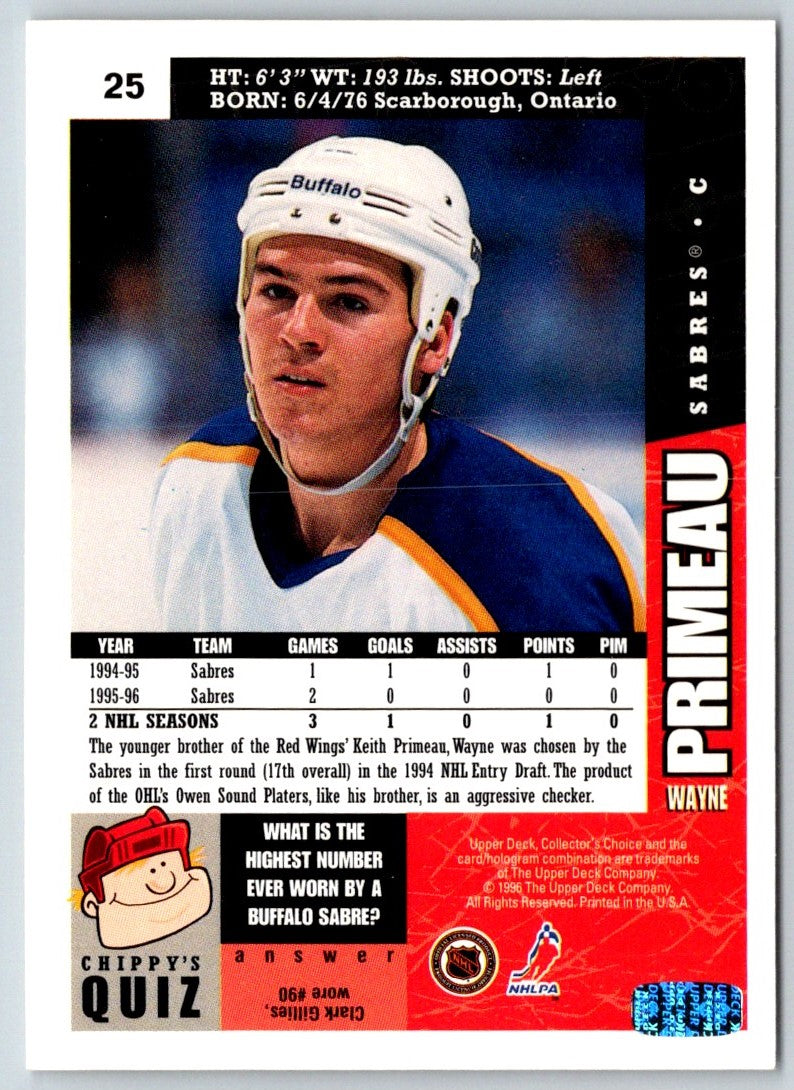 1997 Upper Deck Ice Keith Primeau