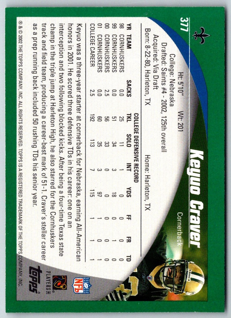 2002 Topps Keyuo Craver