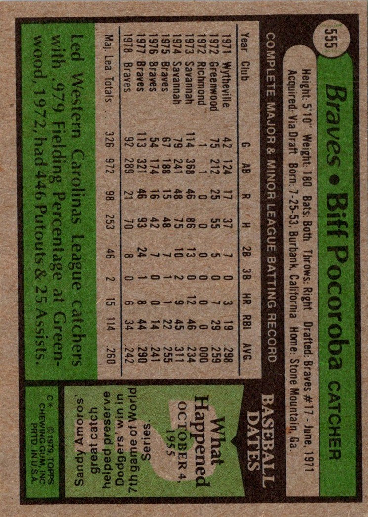 1979 Topps Biff Pocoroba