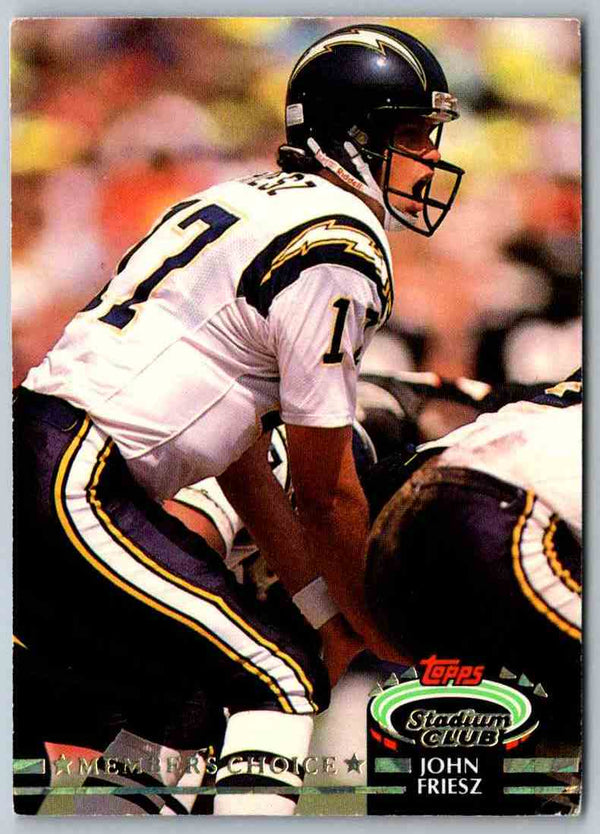 1992 Topps Stadium Club Football John Friesz #295