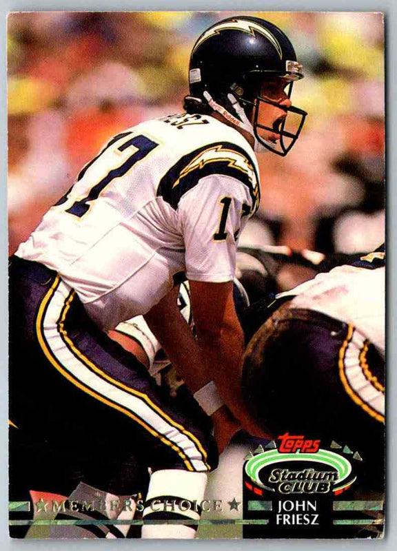 1992 Topps Stadium Club Football John Friesz #295