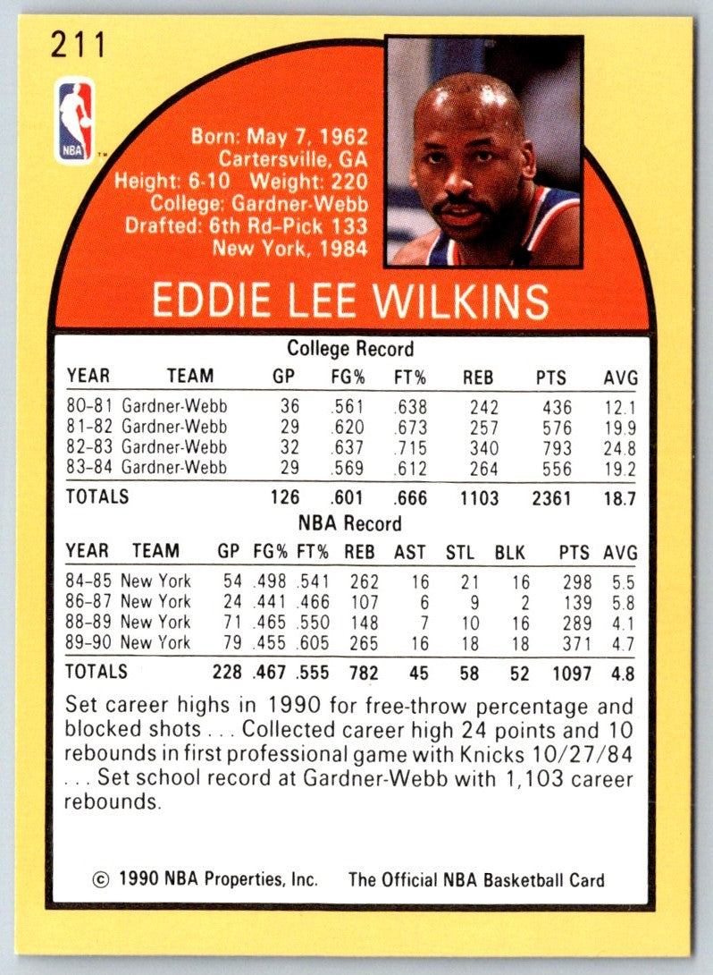 1990 Hoops Eddie Lee Wilkins