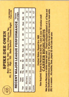 1985 Leaf Spike Owen #167