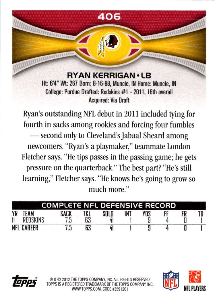 2012 Topps Ryan Kerrigan