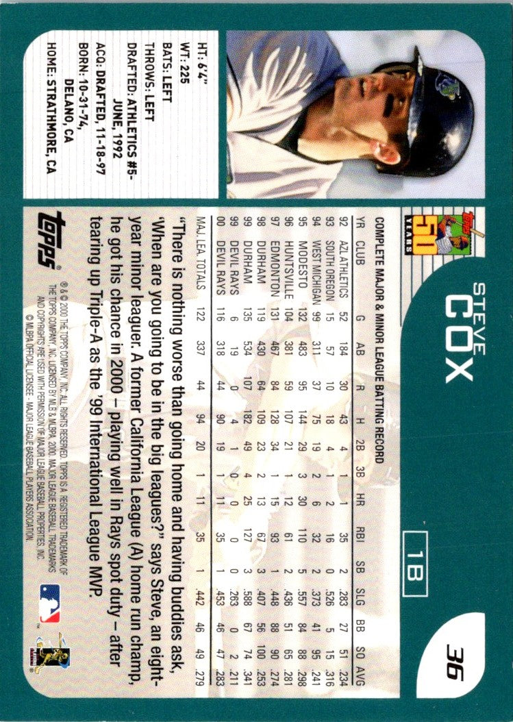 2001 Topps Steve Cox