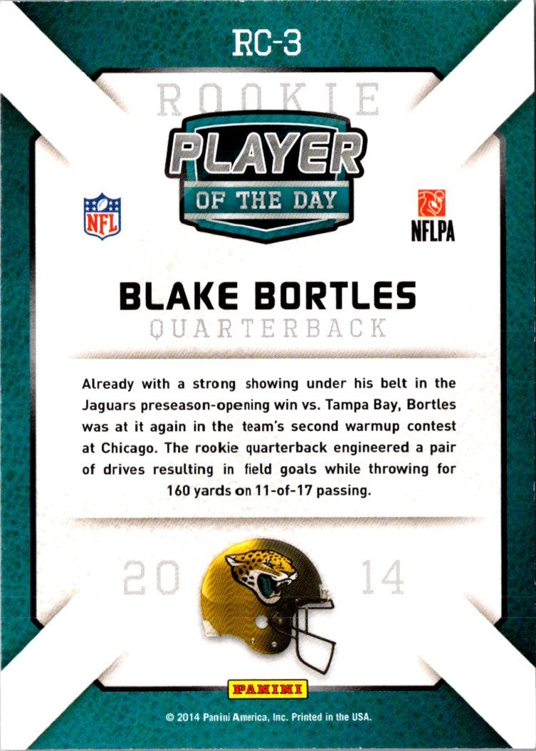 2014 Panini Player Of The Day Blake Bortles