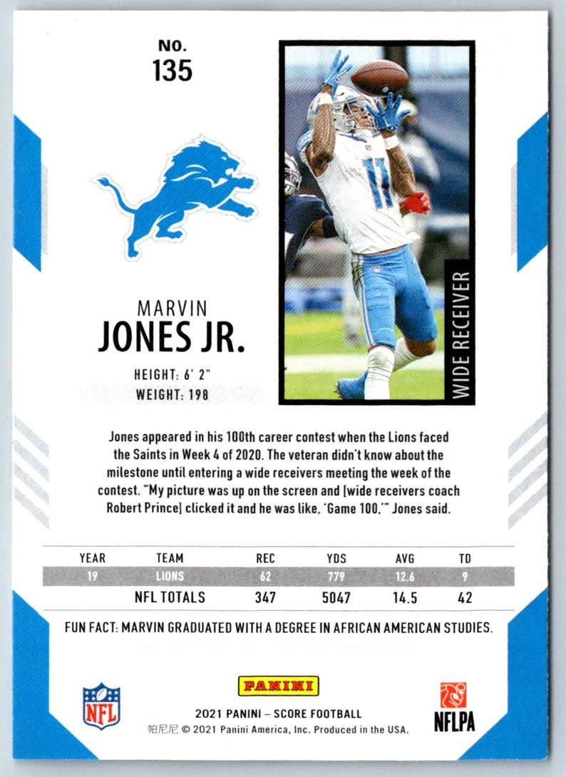 2021 Score Scorecard Marvin Jones Jr.