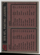 1980 Topps 1979 Punting Leaders - Bob Grupp/Dave Jennings