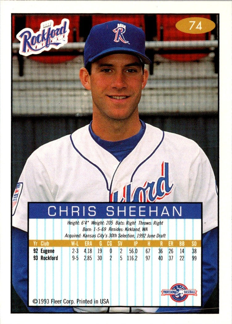 1993 Fleer Excel Chris Sheehan