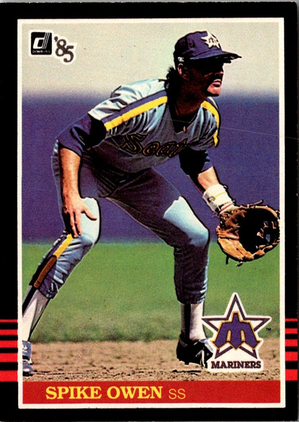 1985 Leaf Spike Owen #167