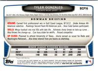 2013 Bowman Chrome Prospects Tyler Gonzales #BCP16