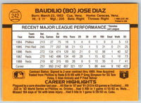 1989 Donruss Bo Diaz #242