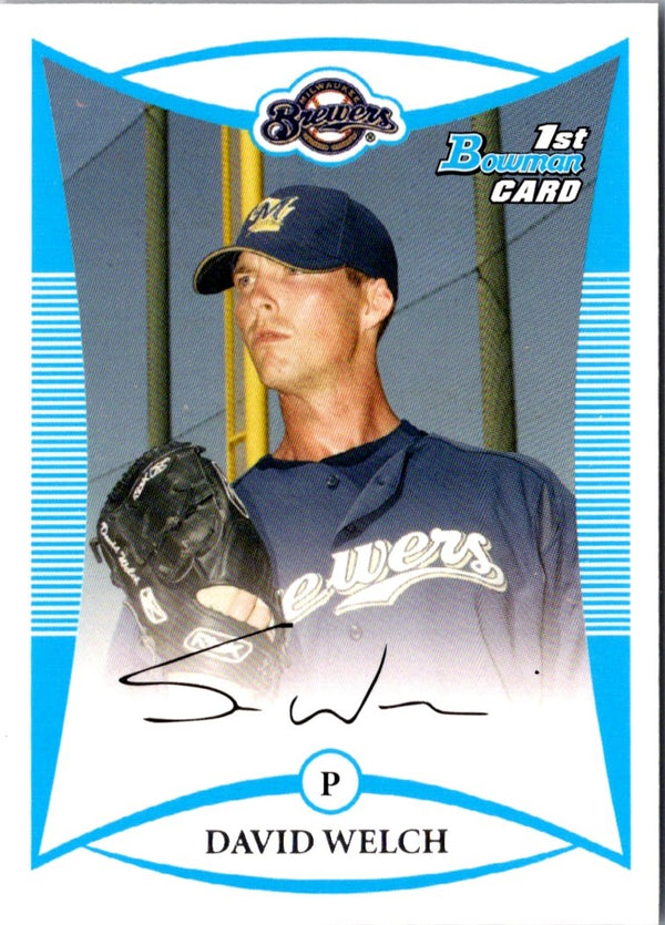 2008 Bowman Prospects David Welch #BP66