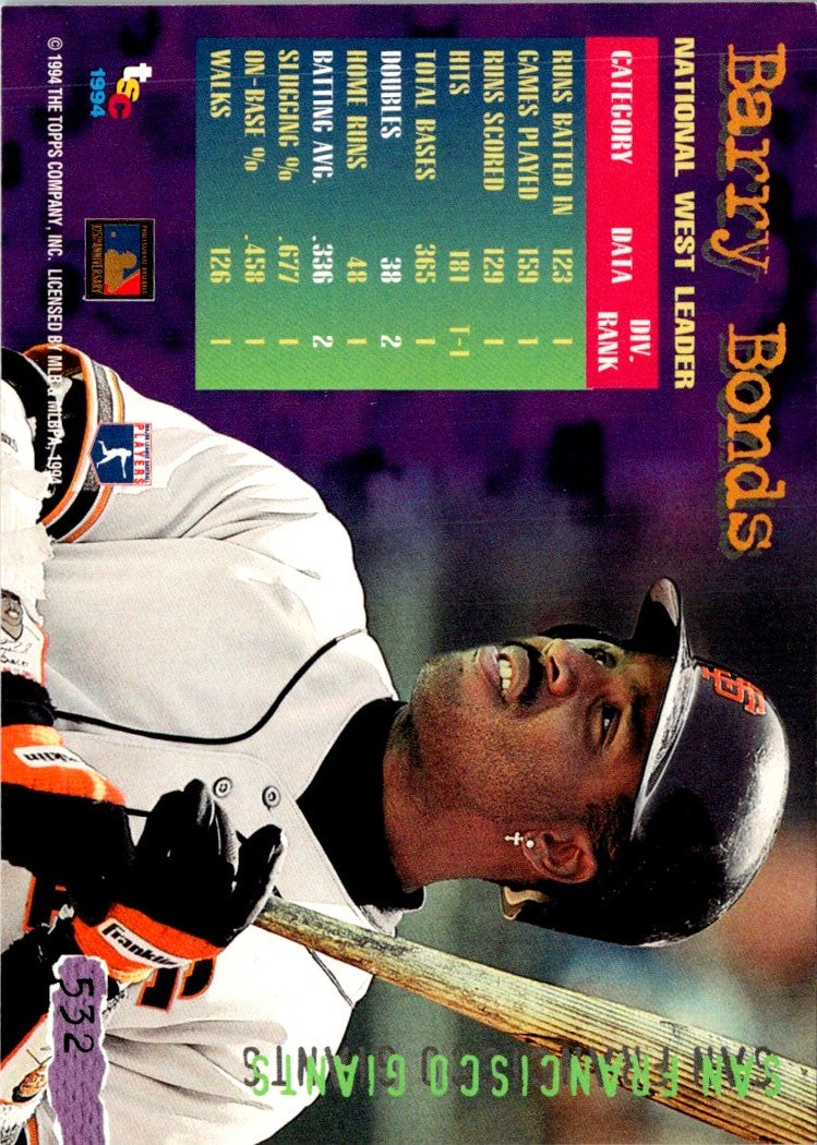 1994 Stadium Club Golden Rainbow Barry Bonds