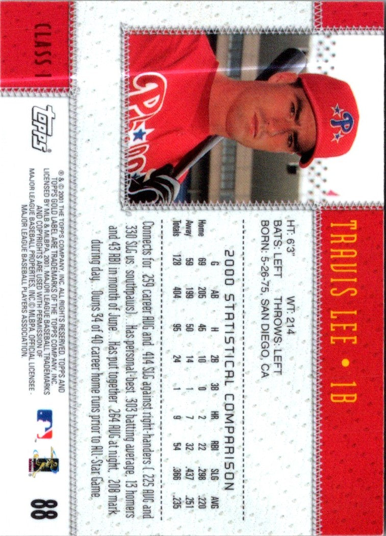 2001 Topps Gold Label Travis Lee