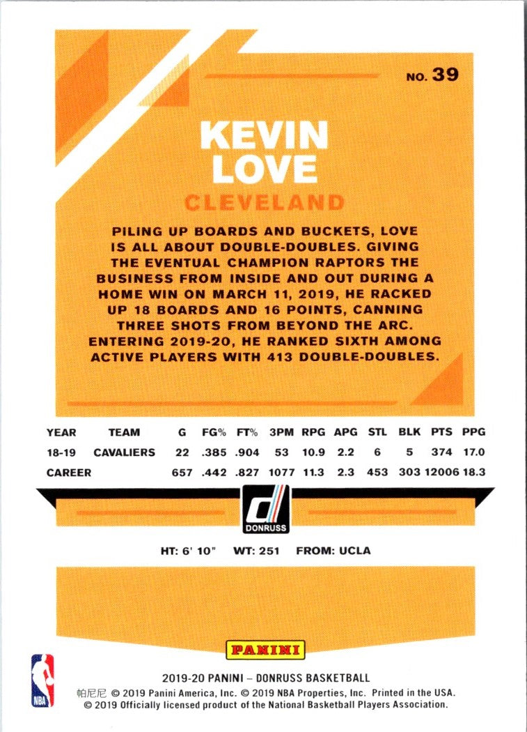 2019 Donruss Kevin Love