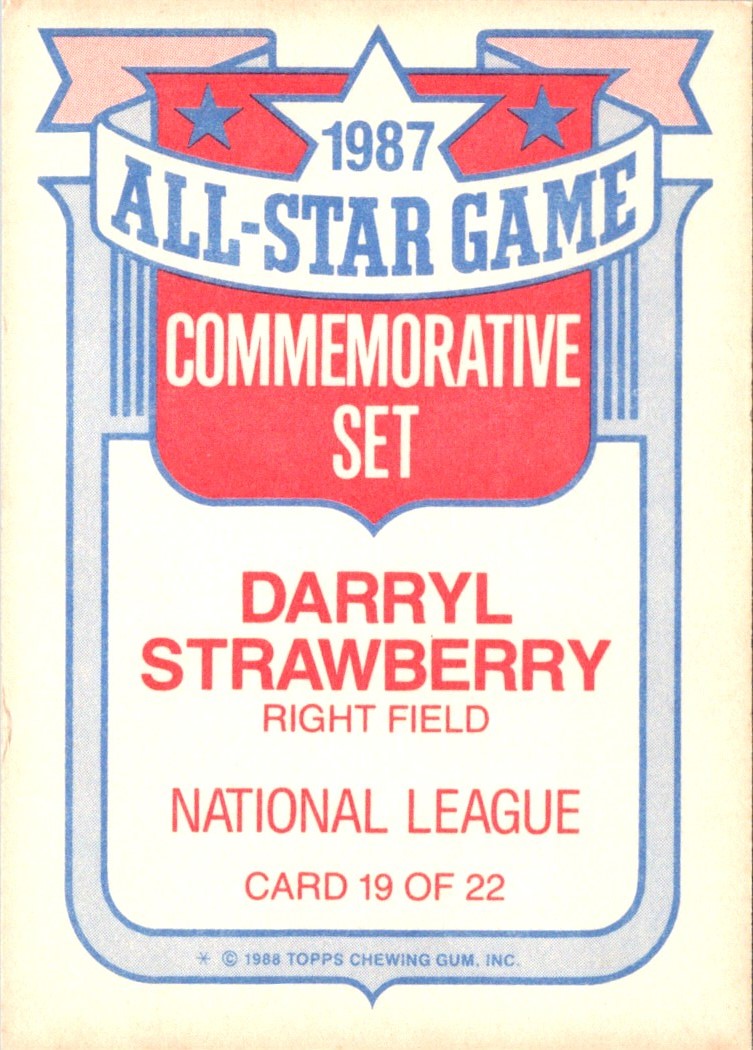 1988 Topps Glossy All-Stars Darryl Strawberry